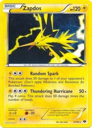 Zapdos (41/99) (Blister Exclusive) [Black & White: Next Destinies]