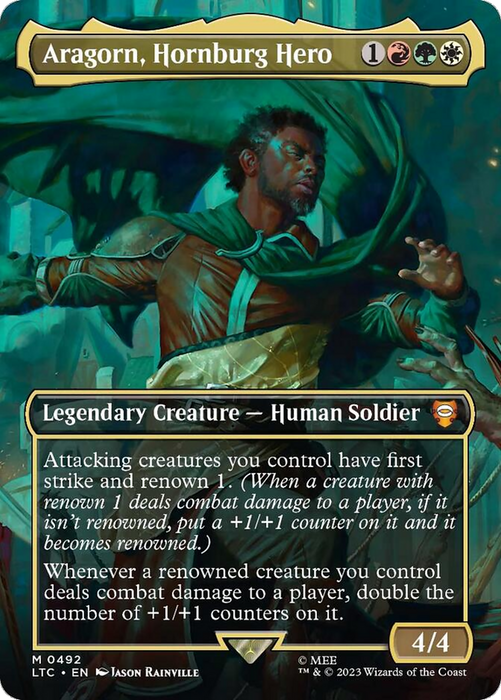 Aragorn, Hornburg Hero (Borderless) [LTC-492] - Tales of Middle-earth Commander