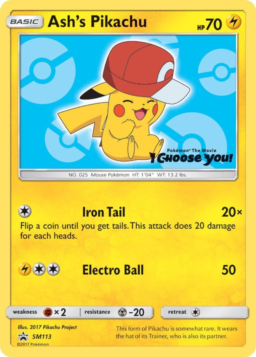 Image for Ash's Pikachu - SM113 (SM113) [SM Promos] - Pokemon