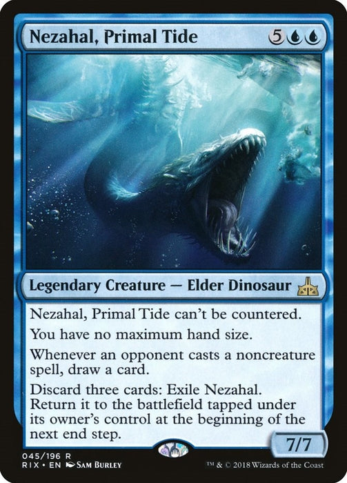 Image for Nezahal, Primal Tide (45) (Foil) [Rivals of Ixalan] - Magic: The Gathering