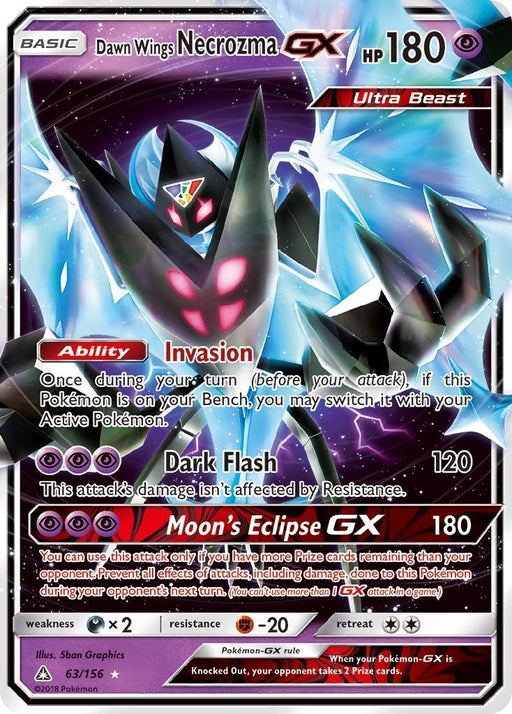Image for Dawn Wings Necrozma GX (63/156) (Holofoil) [SM - Ultra Prism] - Pokemon