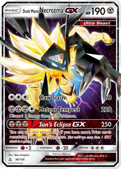 Image for Dusk Mane Necrozma GX (90/156) (Holofoil) [SM - Ultra Prism] - Pokemon
