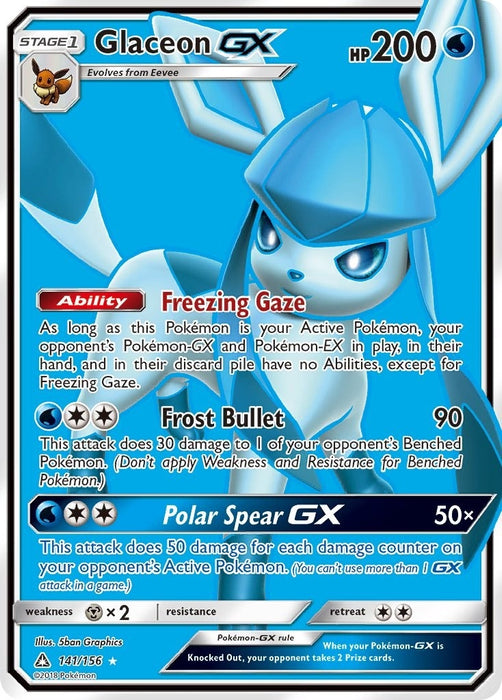 Image for Glaceon GX (Full Art) (141/156) (Holofoil) [SM - Ultra Prism] - Pokemon