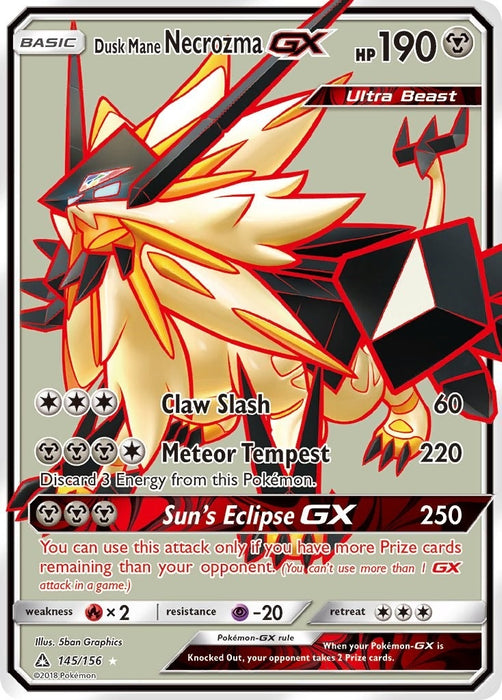 Image for Dusk Mane Necrozma GX (Full Art) (145/156) (Holofoil) [SM - Ultra Prism] - Pokemon