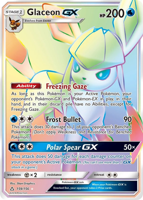 Image for Glaceon GX (Secret Rare) (159/156) (Holofoil) [SM - Ultra Prism] - Pokemon
