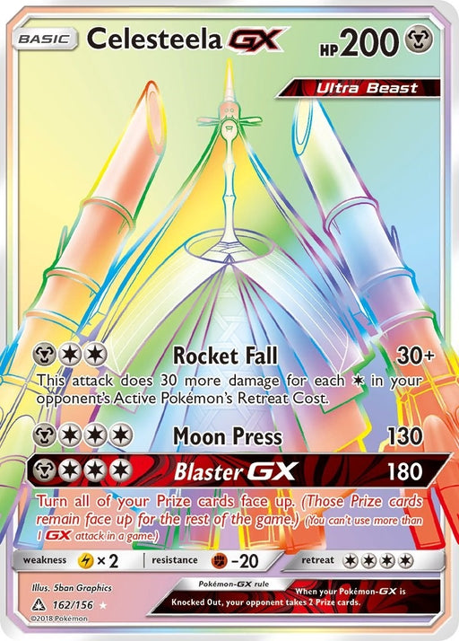 Image for Celesteela GX (Secret Rare) (162/156) (Holofoil) [SM - Ultra Prism] - Pokemon