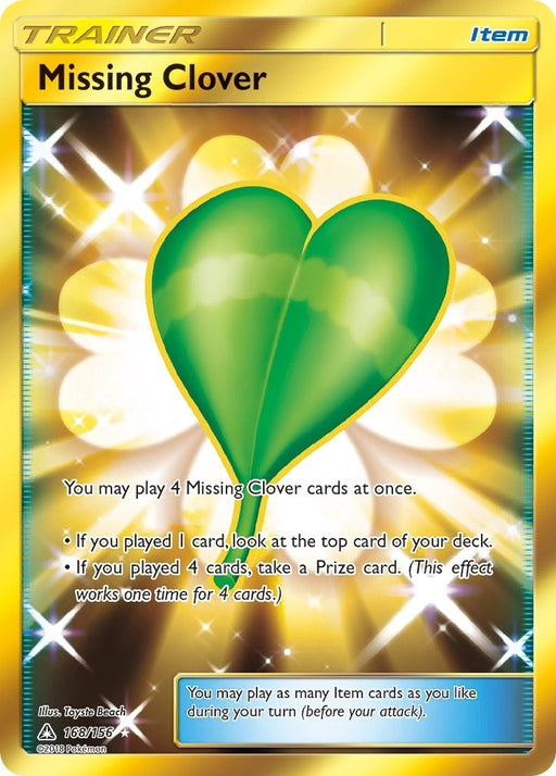 Image for Missing Clover (Secret Rare) (168/156) (Holofoil) [SM - Ultra Prism] - Pokemon