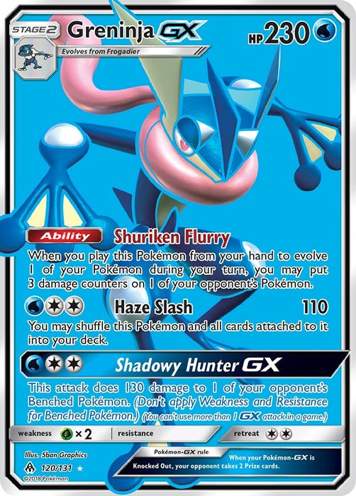 Image for Greninja GX (Full Art) (120/131) (Holofoil) [SM - Forbidden Light] - Pokemon