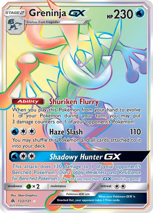 Image for Greninja GX (Secret) (133/131) (Holofoil) [SM - Forbidden Light] - Pokemon