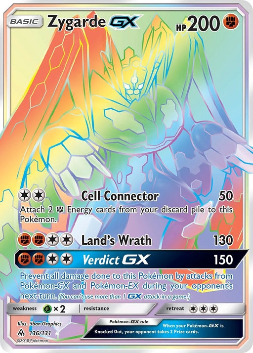 Image for Zygarde GX (Secret) (136/131) (Holofoil) [SM - Forbidden Light] - Pokemon