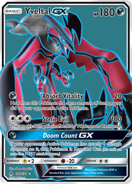 Image for Yveltal GX (Full Art) (124/131) (Holofoil) [SM - Forbidden Light] - Pokemon