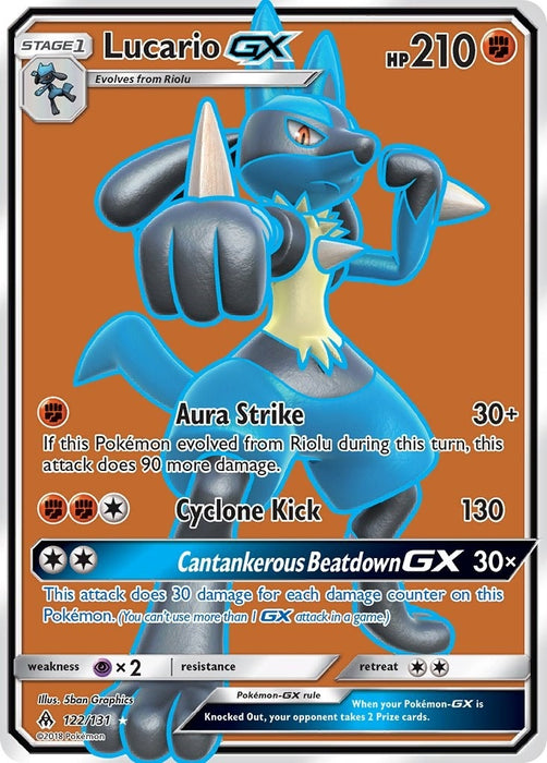 Image for Lucario GX (Full Art) (122/131) (Holofoil) [SM - Forbidden Light] - Pokemon