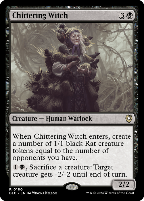 Chittering Witch [BLC-180] - Bloomburrow Commander