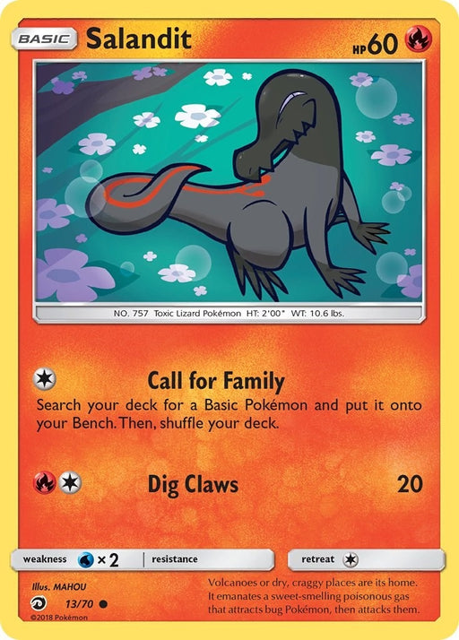 Image for Salandit (13/70) (Reverse Holofoil) [Dragon Majesty] - Pokemon