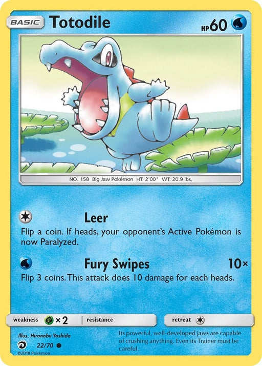 Image for Totodile (22/70) (Reverse Holofoil) [Dragon Majesty] - Pokemon