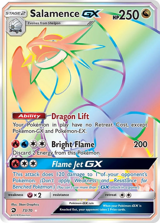 Image for Salamence GX (Secret) (73/70) (Holofoil) [Dragon Majesty] - Pokemon