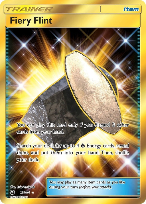 Image for Fiery Flint (Secret) (76/70) (Holofoil) [Dragon Majesty] - Pokemon