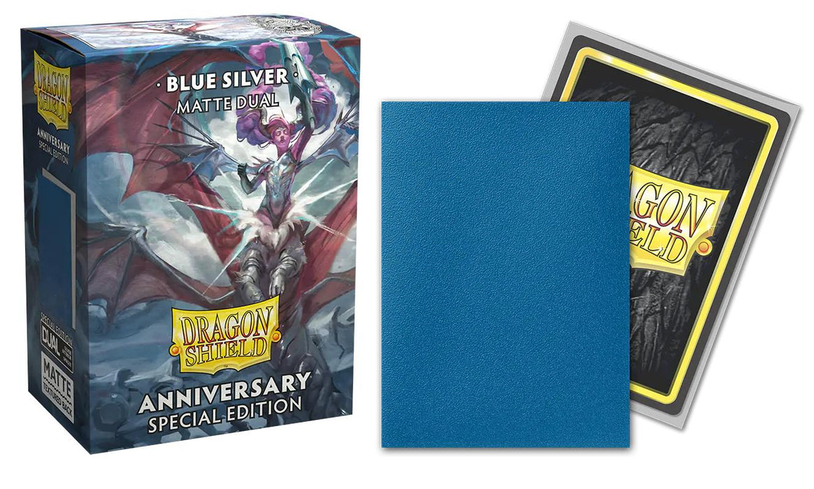 Dragon Shield: 25th - Anniversary Special Edition - Cobalt & Silver Dual Matte
