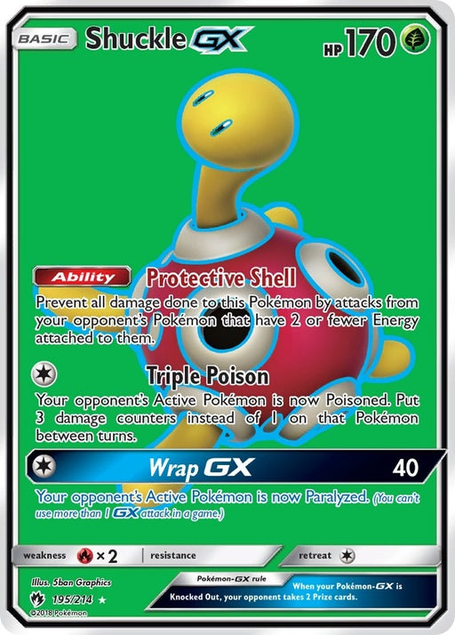 Image for Shuckle GX (Full Art) (195/214) (Holofoil) [SM - Lost Thunder] - Pokemon