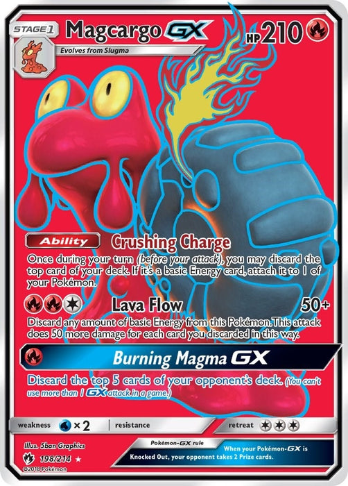 Image for Magcargo GX (Full Art) (198/214) (Holofoil) [SM - Lost Thunder] - Pokemon