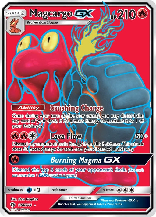 Image for Magcargo GX (Full Art) (198/214) (Holofoil) [SM - Lost Thunder] - Pokemon