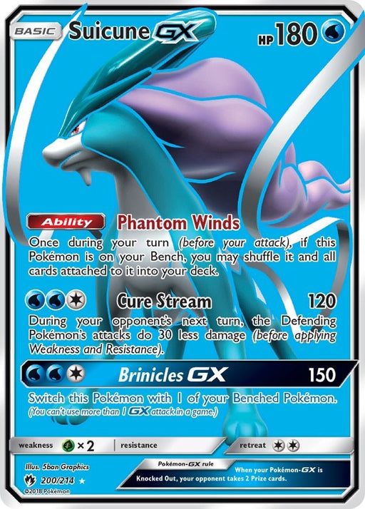 Image for Suicune GX (Full Art) (200/214) (Holofoil) [SM - Lost Thunder] - Pokemon