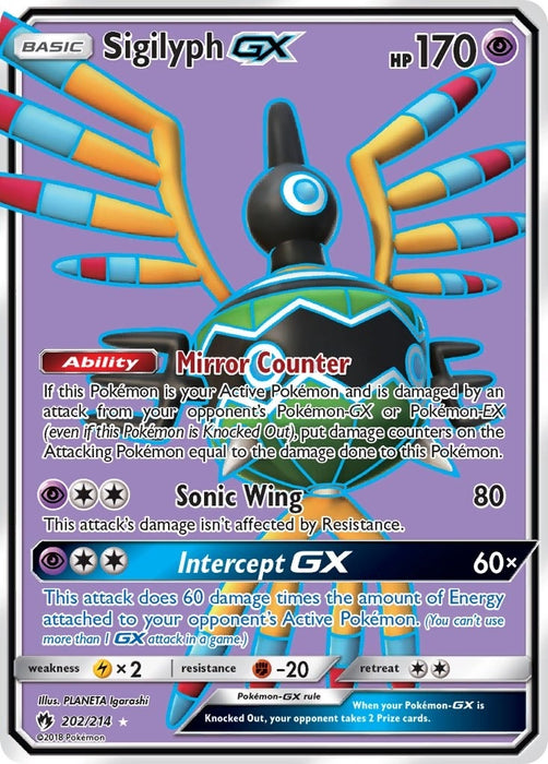 Image for Sigilyph GX (Full Art) (202/214) (Holofoil) [SM - Lost Thunder] - Pokemon