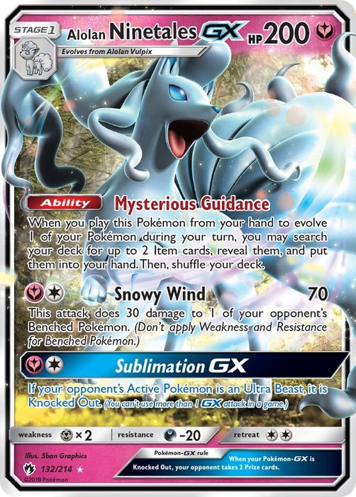 Image for Alolan Ninetales GX (132/214) (Holofoil) [SM - Lost Thunder] - Pokemon