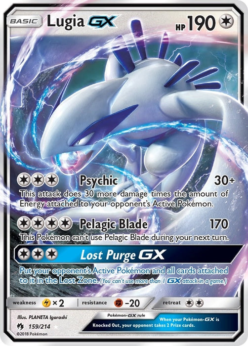 Image for Lugia GX (159/214) (Holofoil) [SM - Lost Thunder] - Pokemon