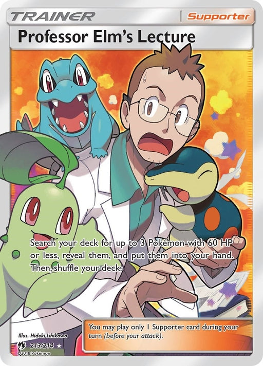 Image for Professor Elm's Lecture (Full Art) (213/214) (Holofoil) [SM - Lost Thunder] - Pokemon