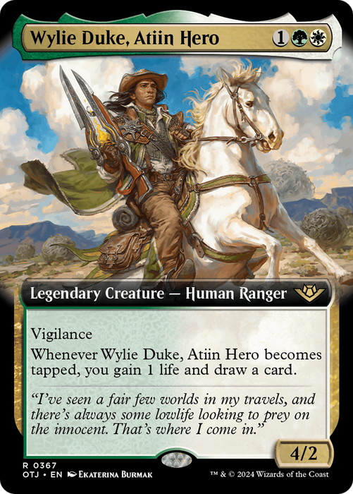 Wylie Duke, Atiin Hero (Extended Art) [OTJ-367] Foil - Outlaws of Thunder Junction