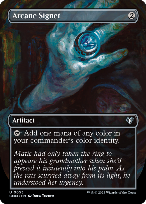 Arcane Signet (Borderless) [CMM-653] Foil - Commander Masters