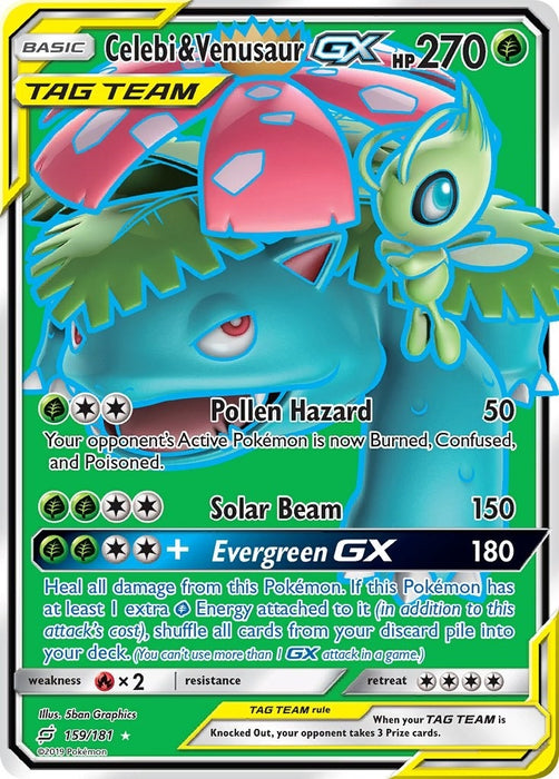 Image for Celebi & Venusaur GX (Full Art) (159/181) (Holofoil) [SM - Team Up] - Pokemon