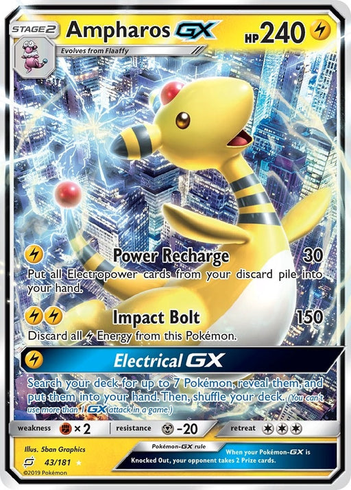 Image for Ampharos GX (43/181) (Holofoil) [SM - Team Up] - Pokemon