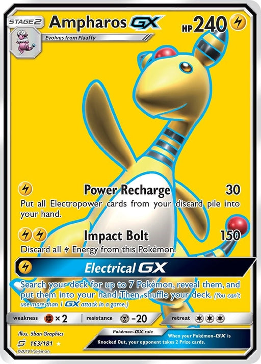 Image for Ampharos GX (Full Art) (163/181) (Holofoil) [SM - Team Up] - Pokemon