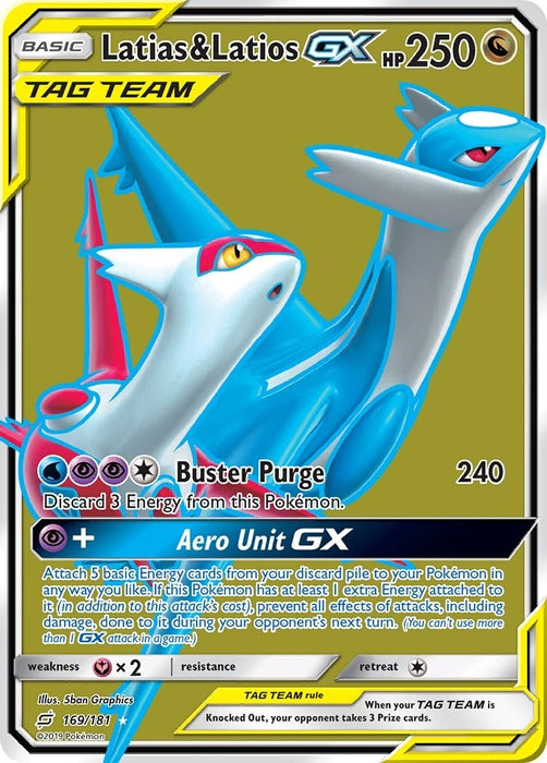 Image for Latias & Latios GX (Full Art) (169/181) (Holofoil) [SM - Team Up] - Pokemon