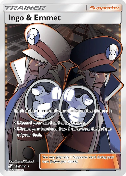 Image for Ingo & Emmet (Full Art) (176/181) (Holofoil) [SM - Team Up] - Pokemon