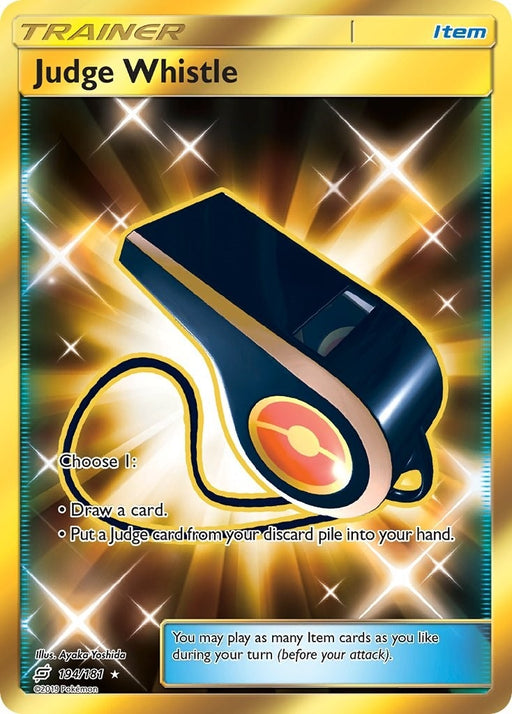 Image for Judge Whistle (Secret) (194/181) (Holofoil) [SM - Team Up] - Pokemon