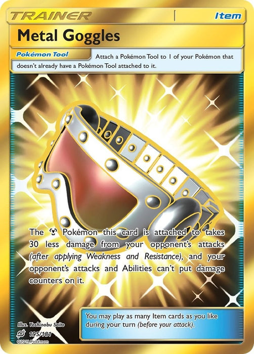 Image for Metal Goggles (Secret) (195/181) (Holofoil) [SM - Team Up] - Pokemon