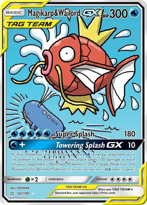 Image for Magikarp & Wailord GX (Alternate Full Art) (161/181) (Holofoil) [SM - Team Up] - Pokemon