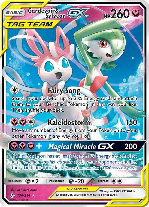 Image for Gardevoir & Sylveon GX (130/214) (Holofoil) [SM - Unbroken Bonds] (SM10) - Pokemon
