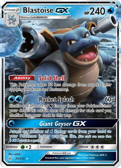 Image for Blastoise GX (35/214) (Holofoil) [SM - Unbroken Bonds] (SM10) - Pokemon
