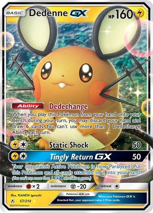 Image for Dedenne GX (57/214) (Holofoil) [SM - Unbroken Bonds] (SM10) - Pokemon