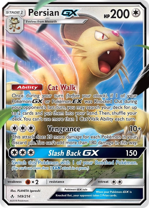 Image for Persian GX (149/214) (Holofoil) [SM - Unbroken Bonds] (SM10) - Pokemon