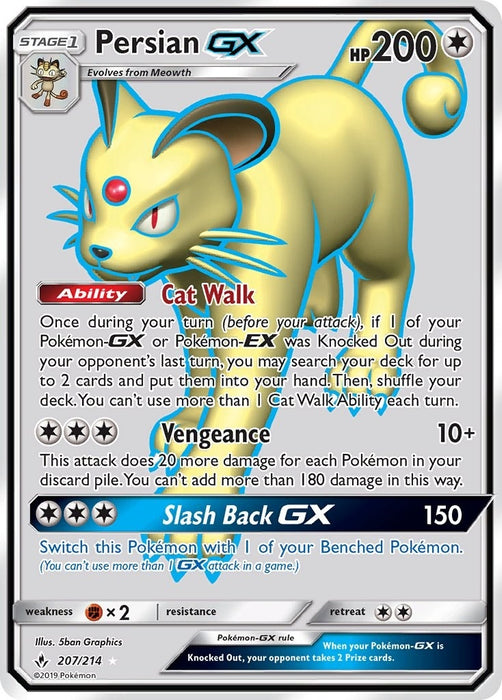 Image for Persian GX (Full Art) (207/214) (Holofoil) [SM - Unbroken Bonds] (SM10) - Pokemon