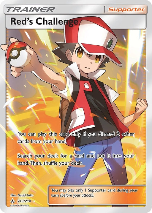 Image for Red's Challenge (Full Art) (213/214) (Holofoil) [SM - Unbroken Bonds] (SM10) - Pokemon