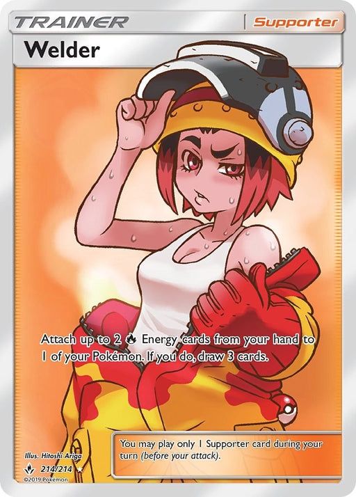 Image for Welder (Full Art) (214/214) (Holofoil) [SM - Unbroken Bonds] (SM10) - Pokemon