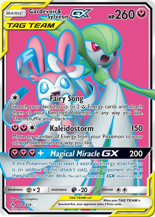 Image for Gardevoir & Sylveon GX (204) (Full Art) (204/214) (Holofoil) [SM - Unbroken Bonds] (SM10) - Pokemon