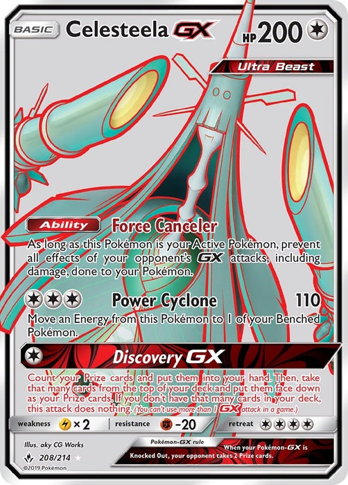 Image for Celesteela GX (Full Art) (208/214) (Holofoil) [SM - Unbroken Bonds] (SM10) - Pokemon