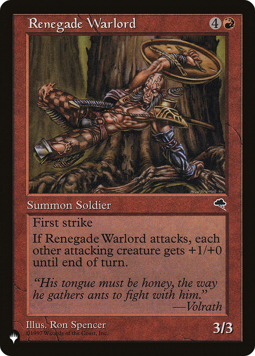 Renegade Warlord [PLST-TMP-197] - The List